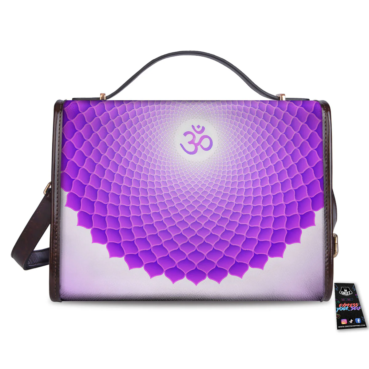 Mandala Sahasrara Chakra Print Women's Satchel Bag - Image 2