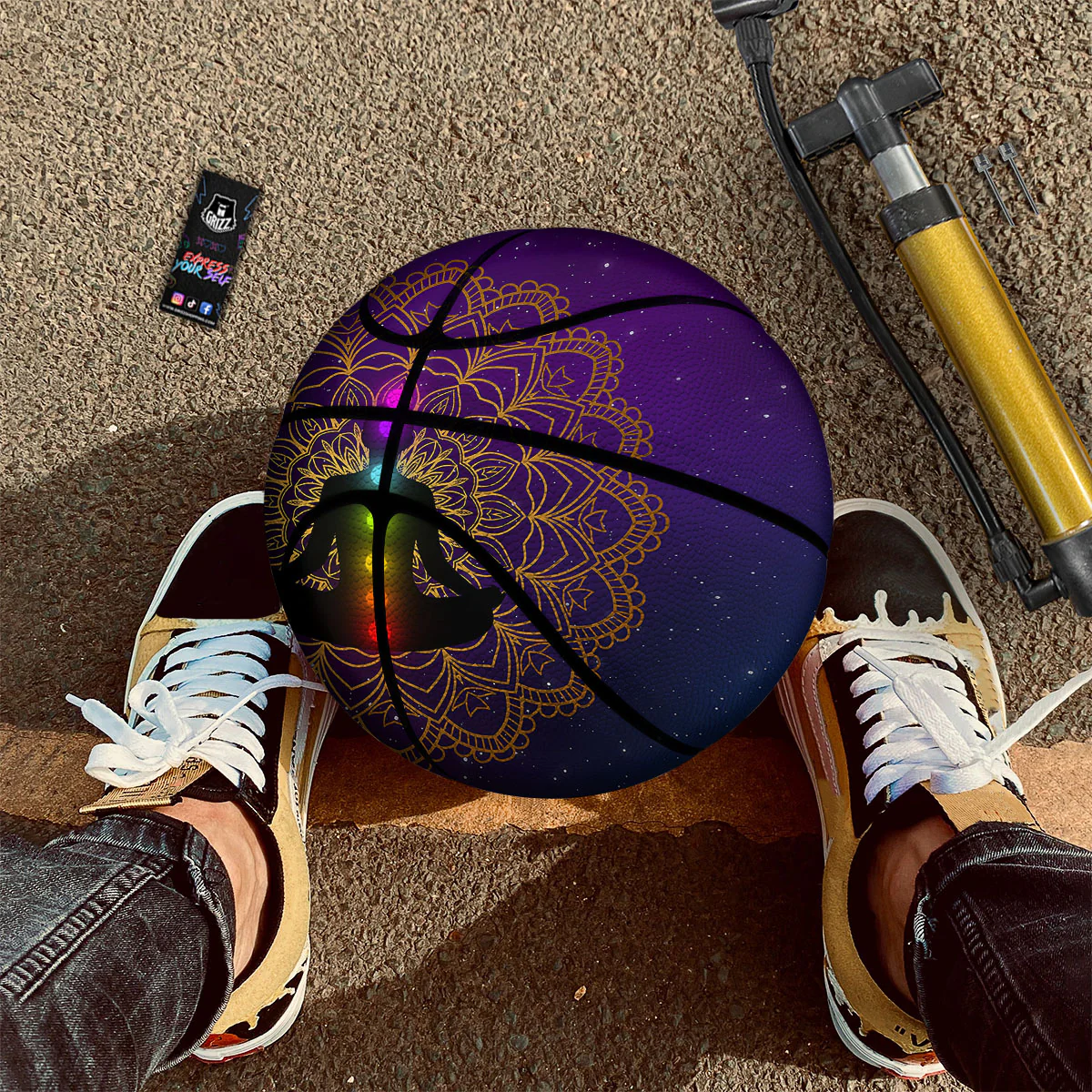 Mandala Seven Chakras Print Basketball - Image 2
