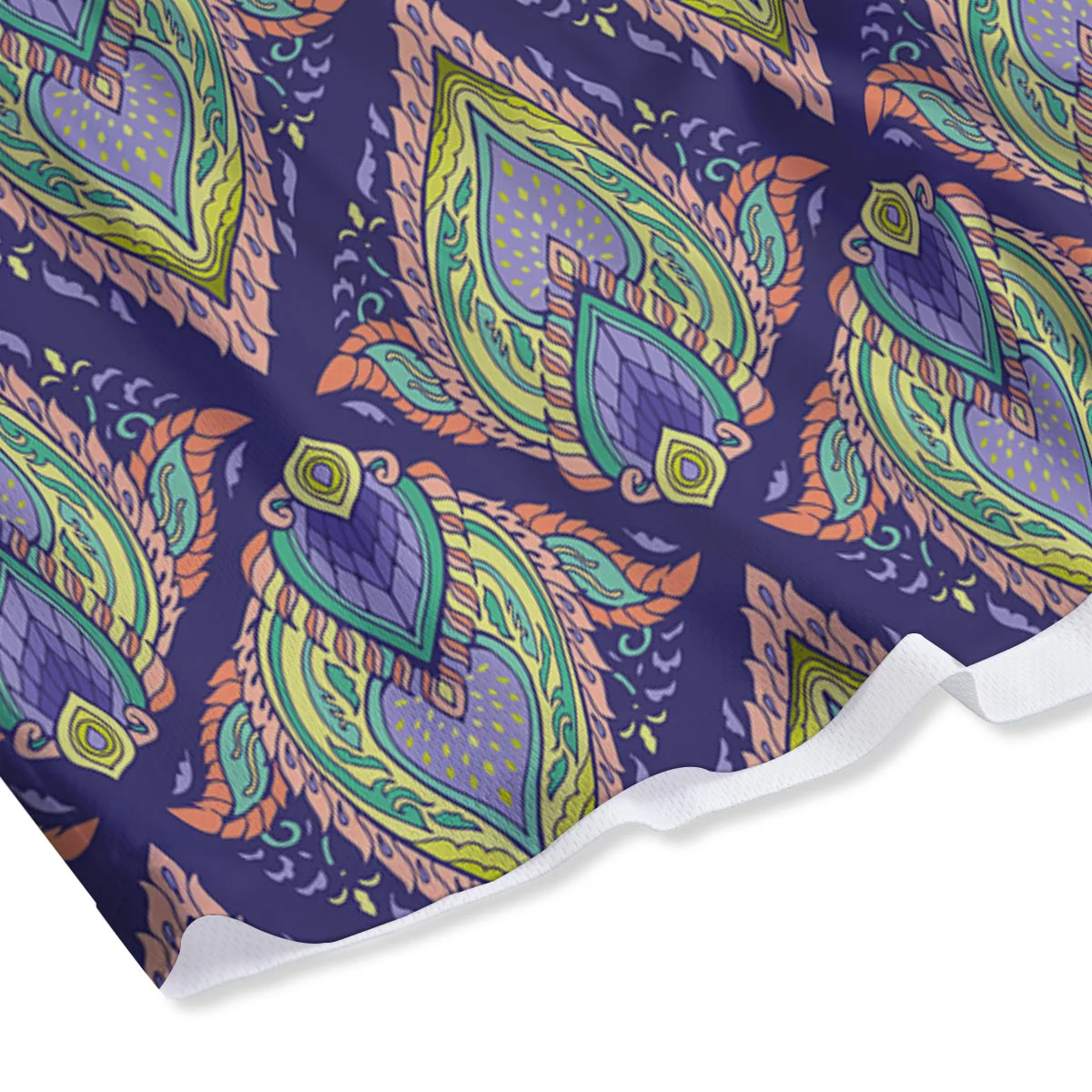 Mandala Thai Print Pattern Mesh Shorts - Image 4