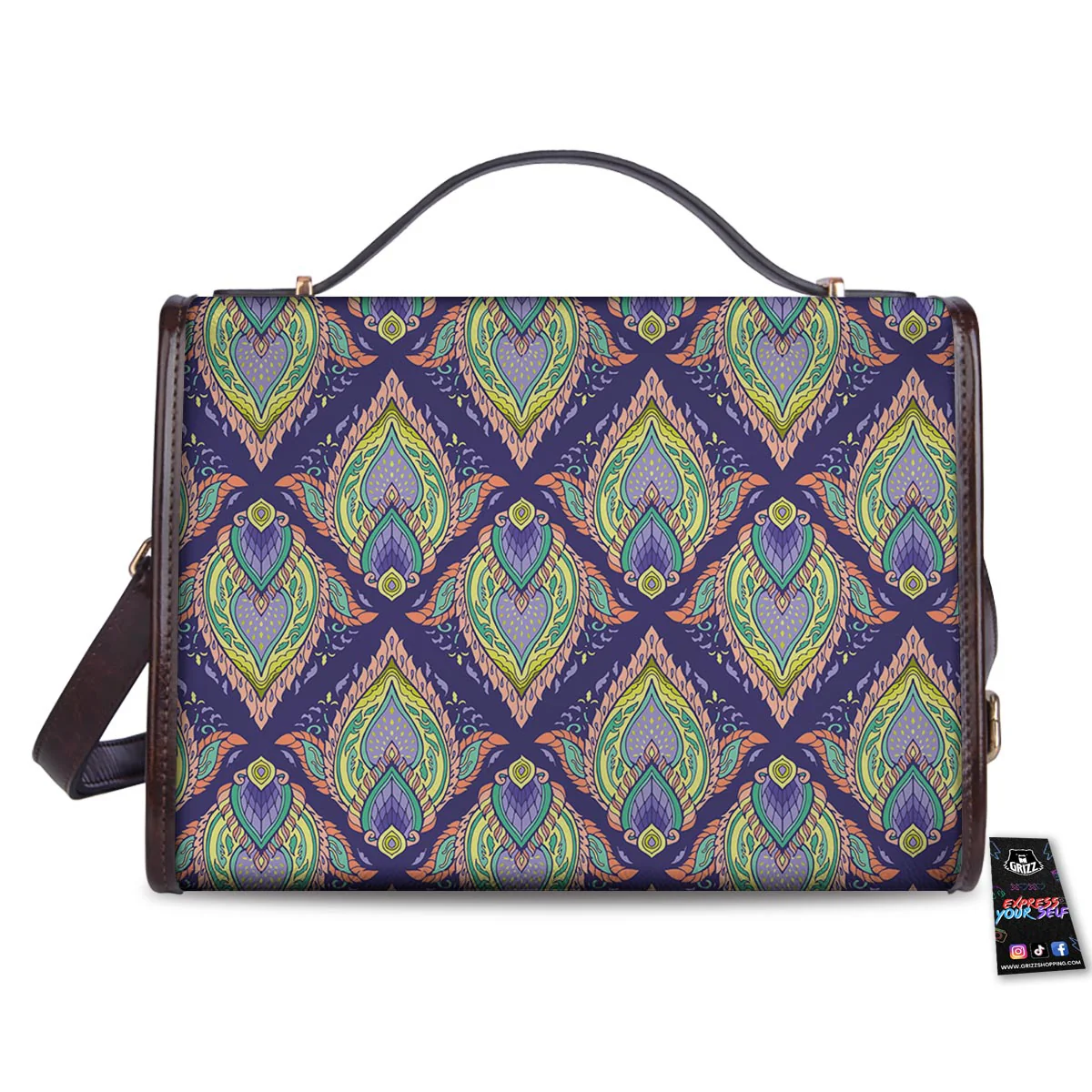 Mandala Thai Print Pattern Women's Satchel Bag - Image 2
