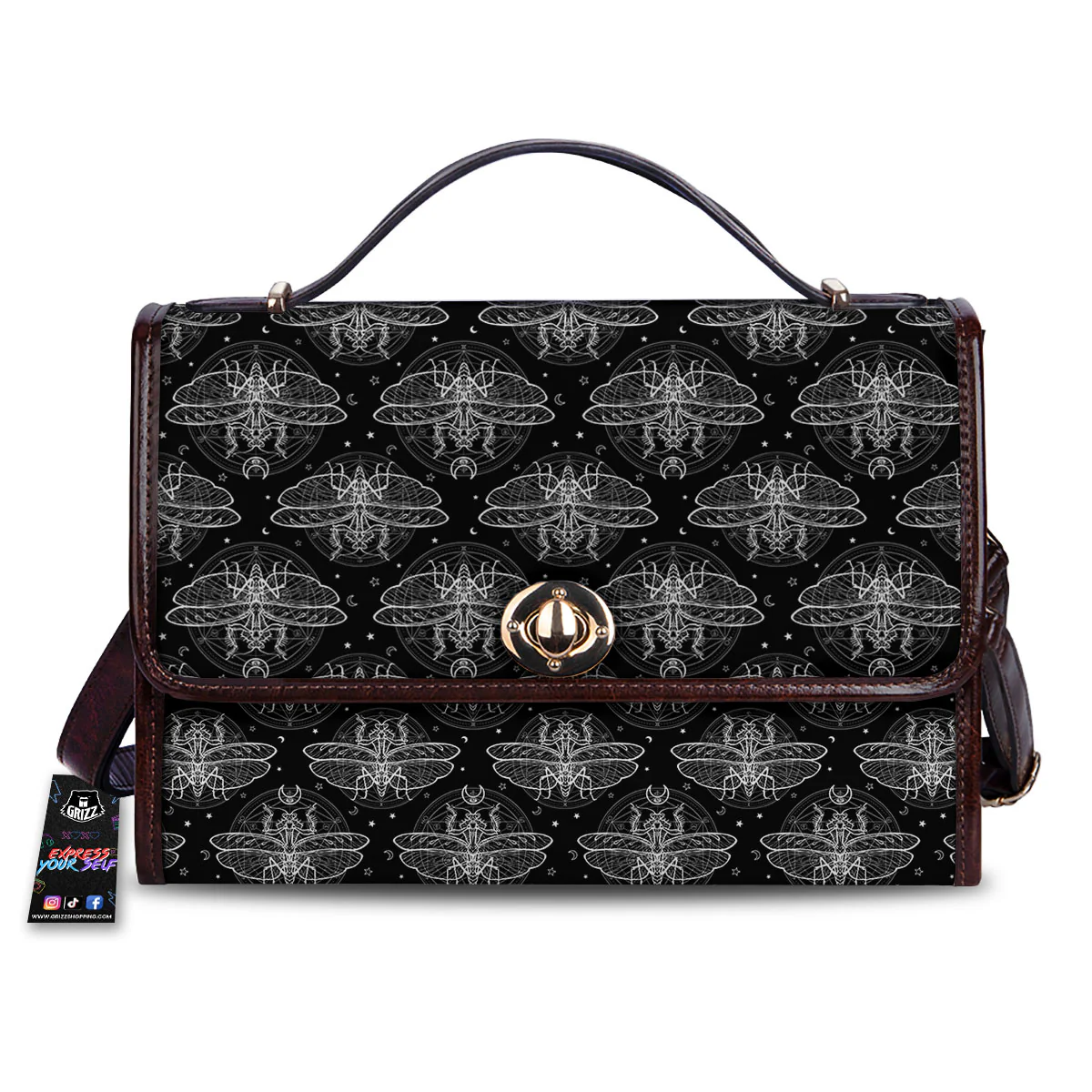 Mantis Animal Print Pattern Women's Satchel Bag
