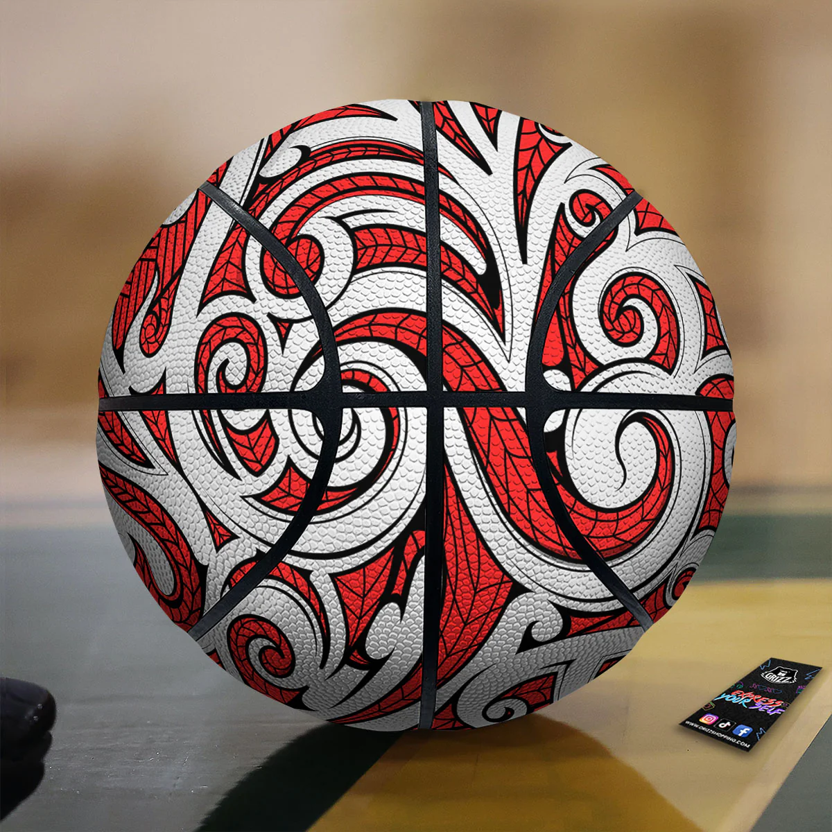 Maori Tribal Polynesian Kowhaiwhai Print Basketball