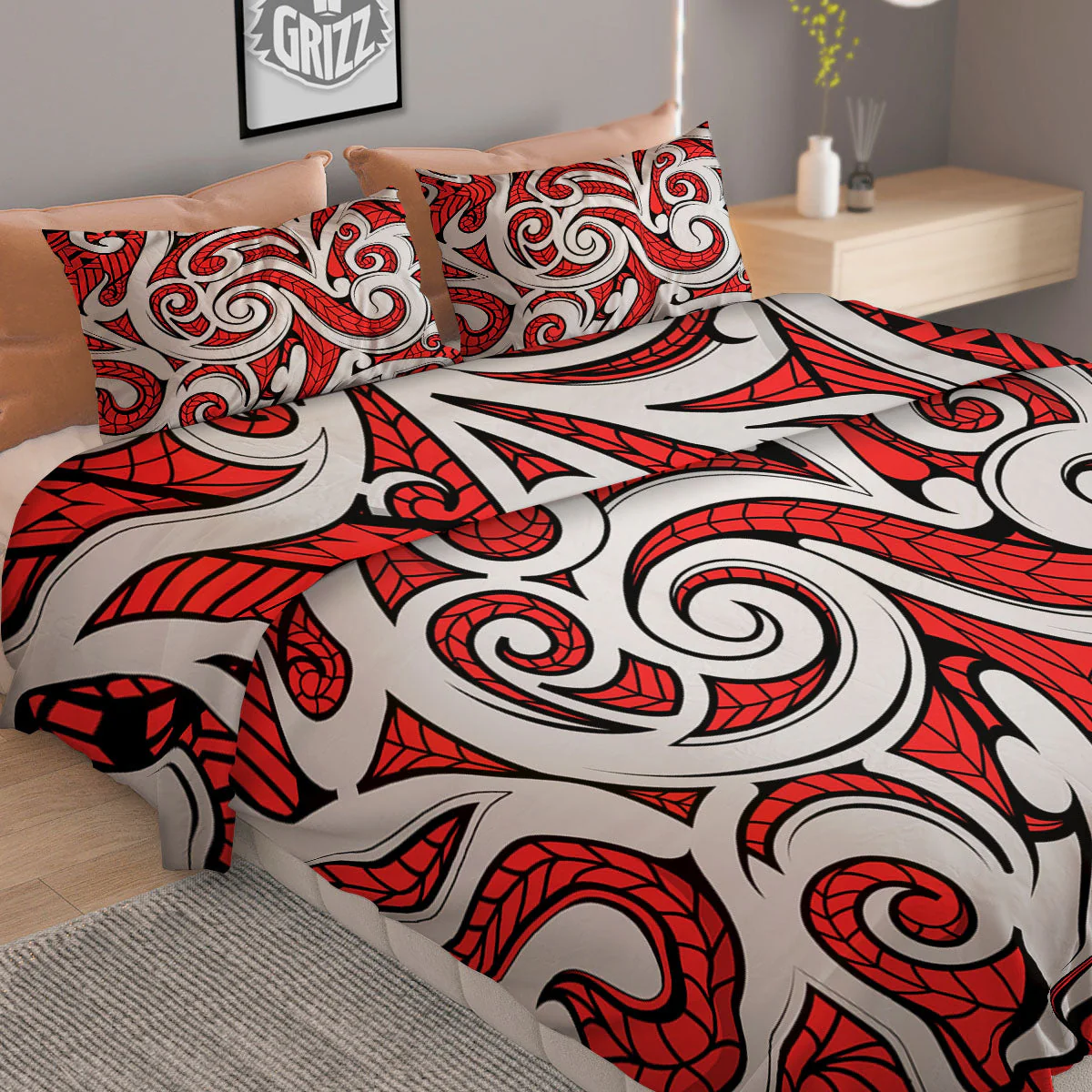 Maori Tribal Polynesian Kowhaiwhai Print Duvet Cover Bedding Set - Image 2