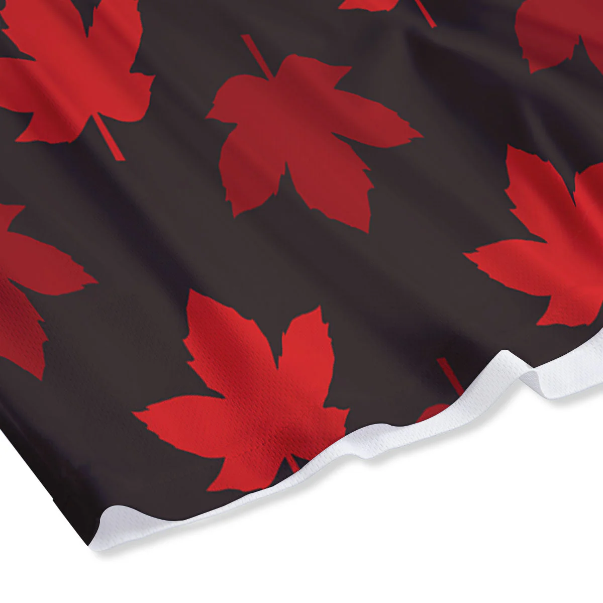 Maple Leaf Red Canadian Print Pattern Mesh Shorts - Image 4