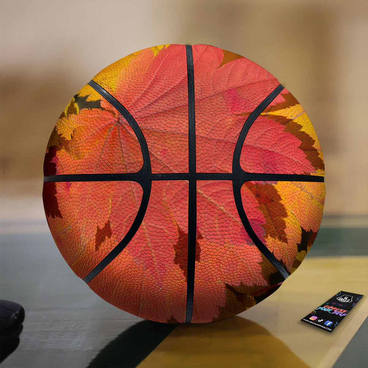 Maple Leaves Autumn Print Basketball