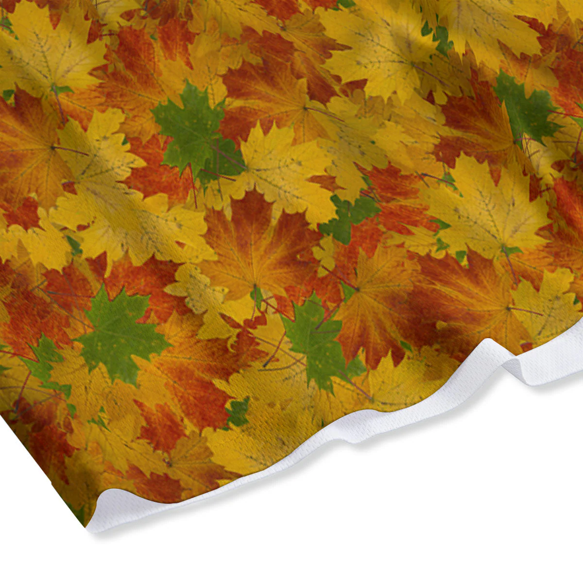 Maple Leaves Fall Autumn Print Mesh Shorts - Image 4