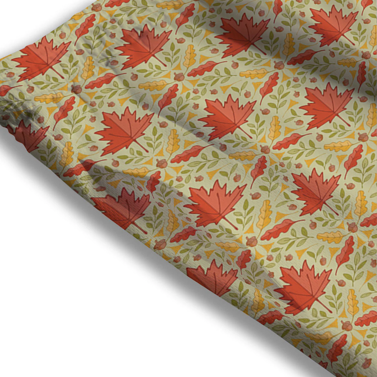 Maple Leaves Print Pattern Mesh Shorts - Image 3