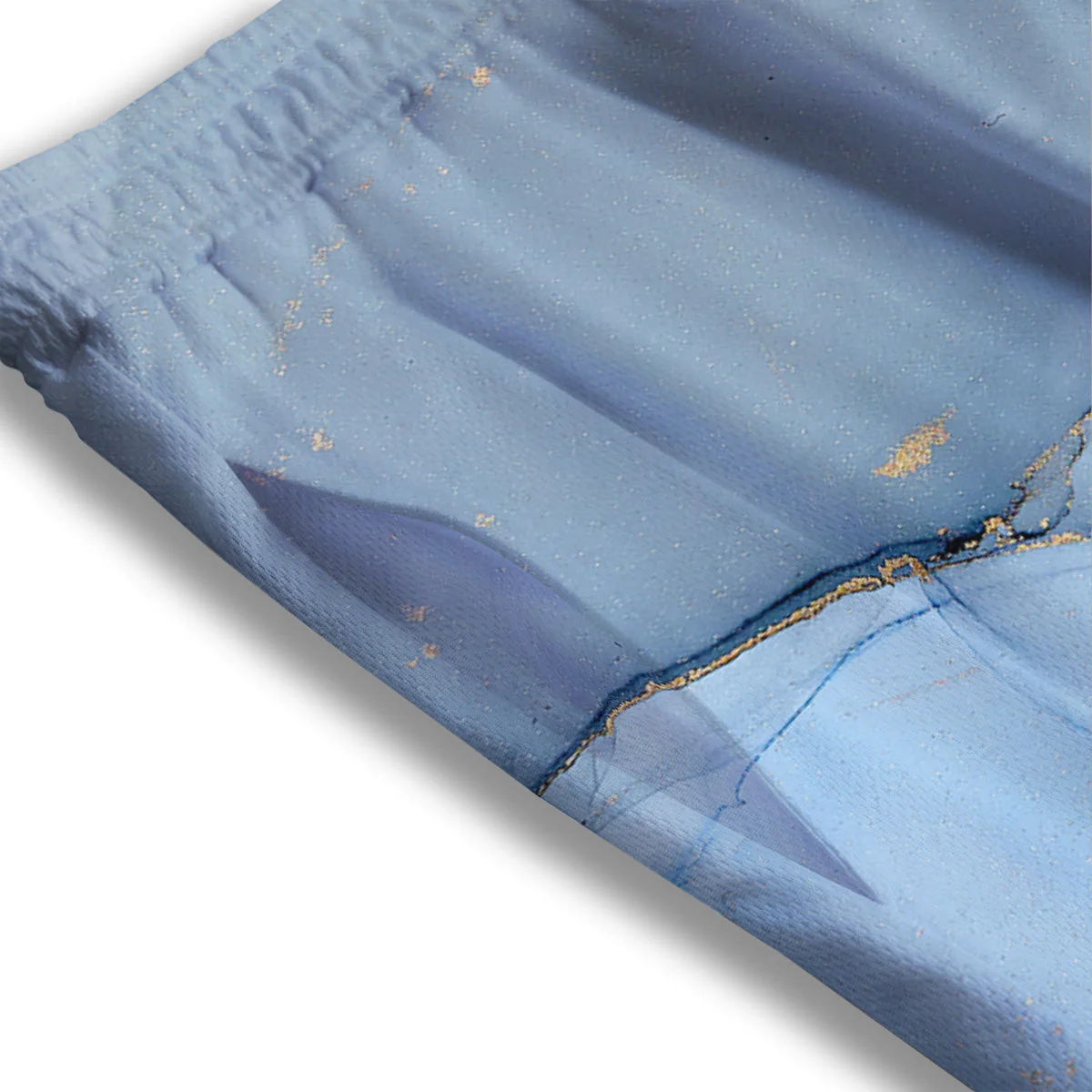 Marble Blue Print Mesh Shorts - Image 3