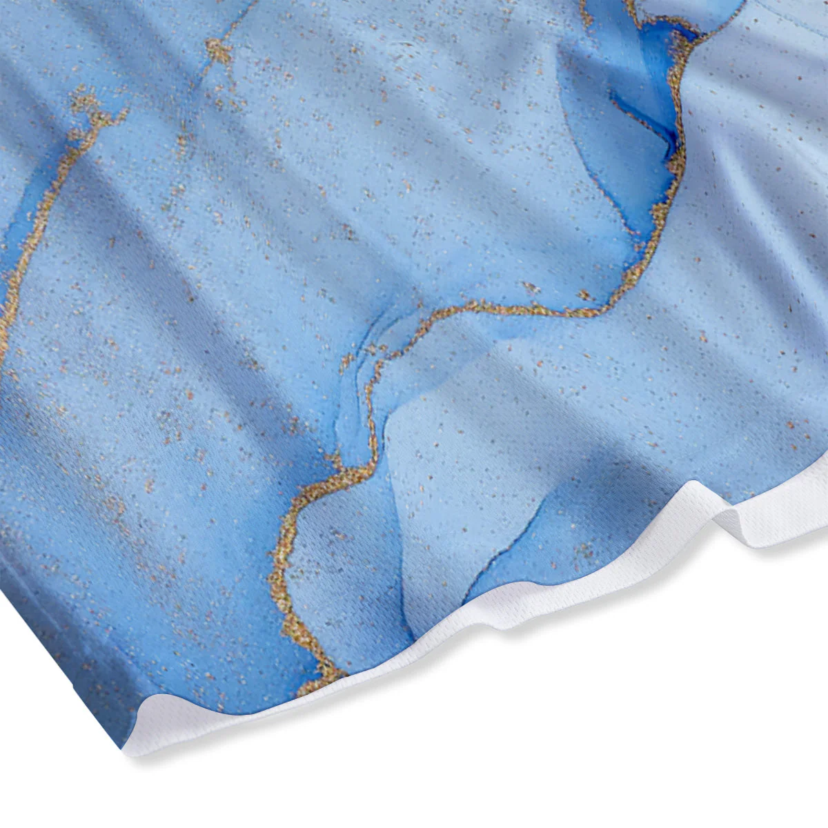 Marble Blue Print Mesh Shorts - Image 4
