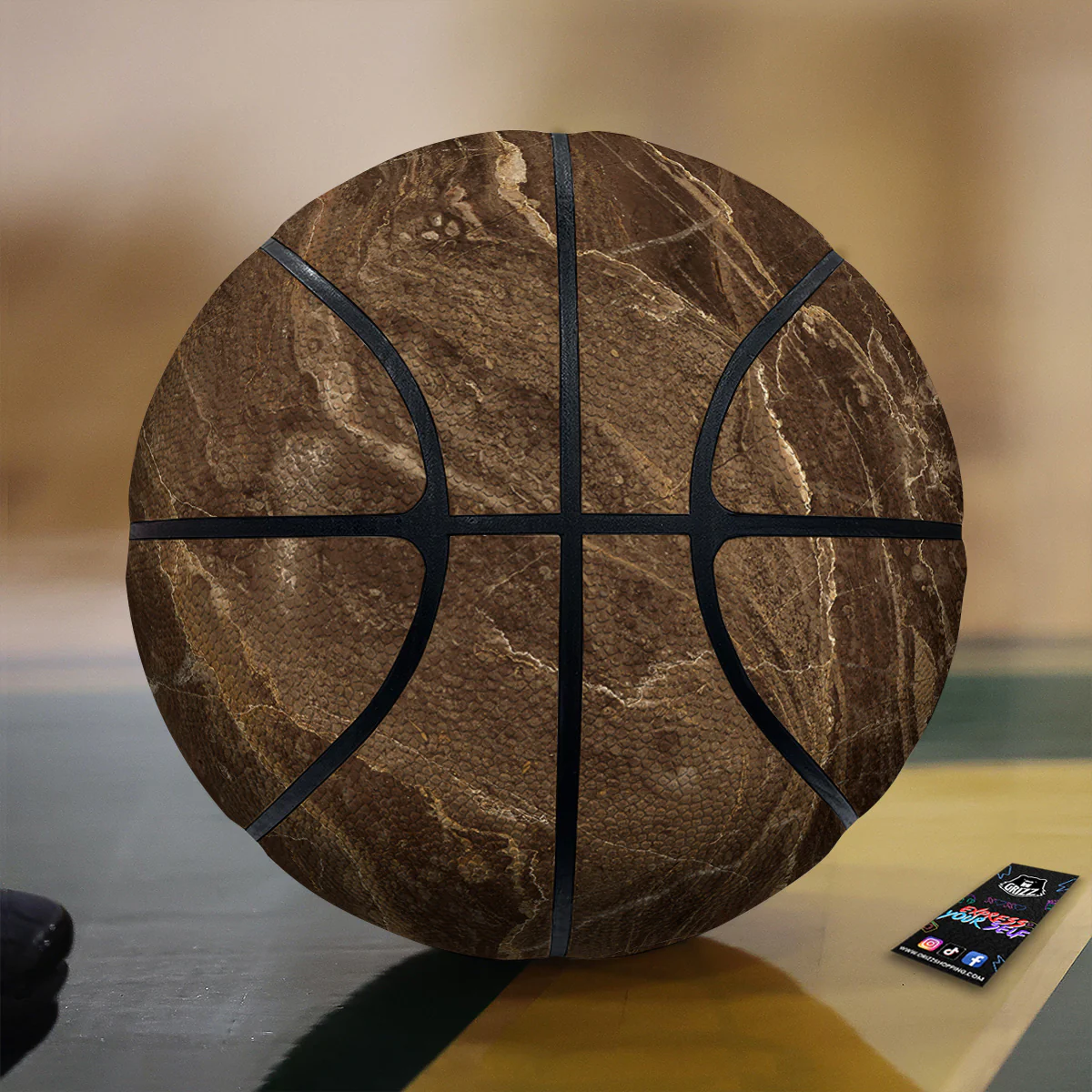 Marble Brown Print Basketball