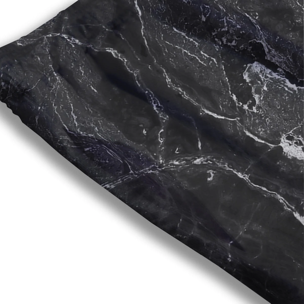 Marble Dark Black Grey Print Mesh Shorts - Image 3