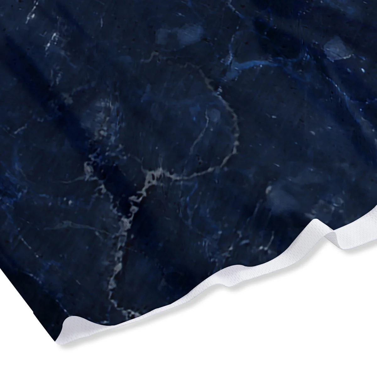 Marble Dark Blue Print Mesh Shorts - Image 4
