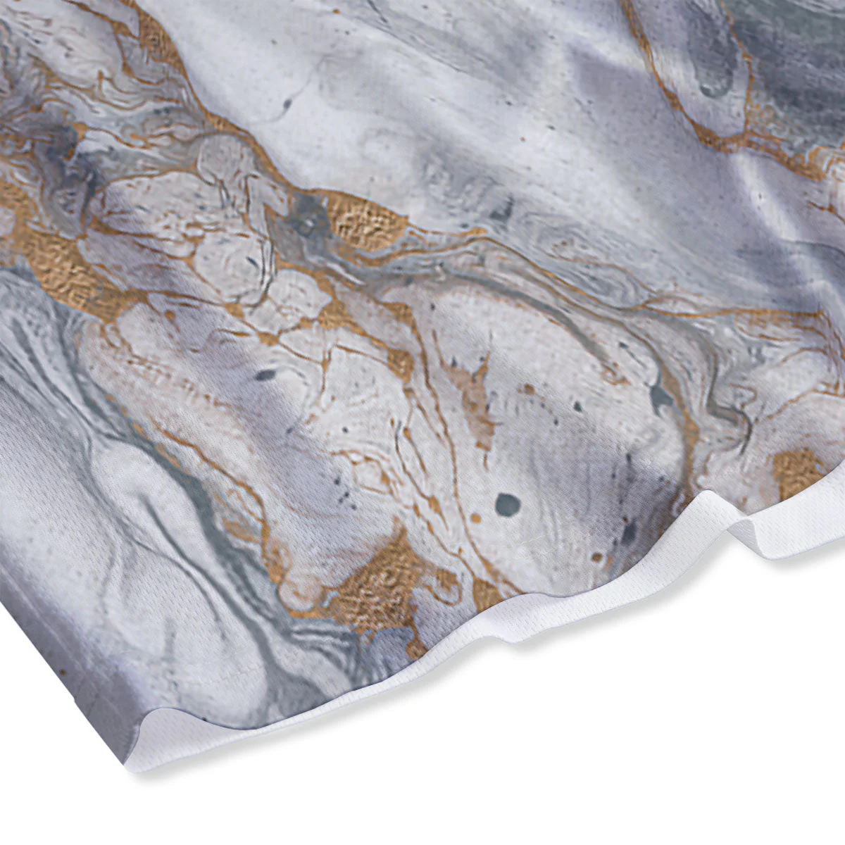 Marble Grey Bronze Print Mesh Shorts - Image 4