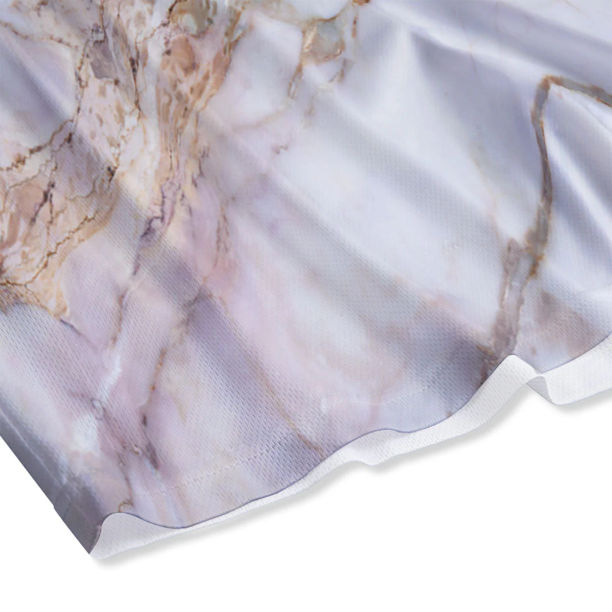 Marble Pink Grey White Print Pattern Mesh Shorts - Image 4