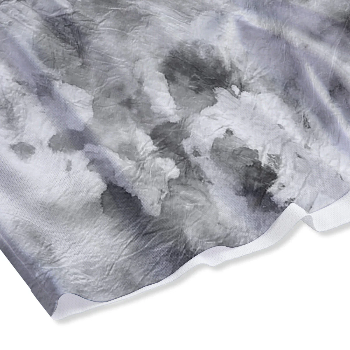 Marble Smoke Black White Print Mesh Shorts - Image 4