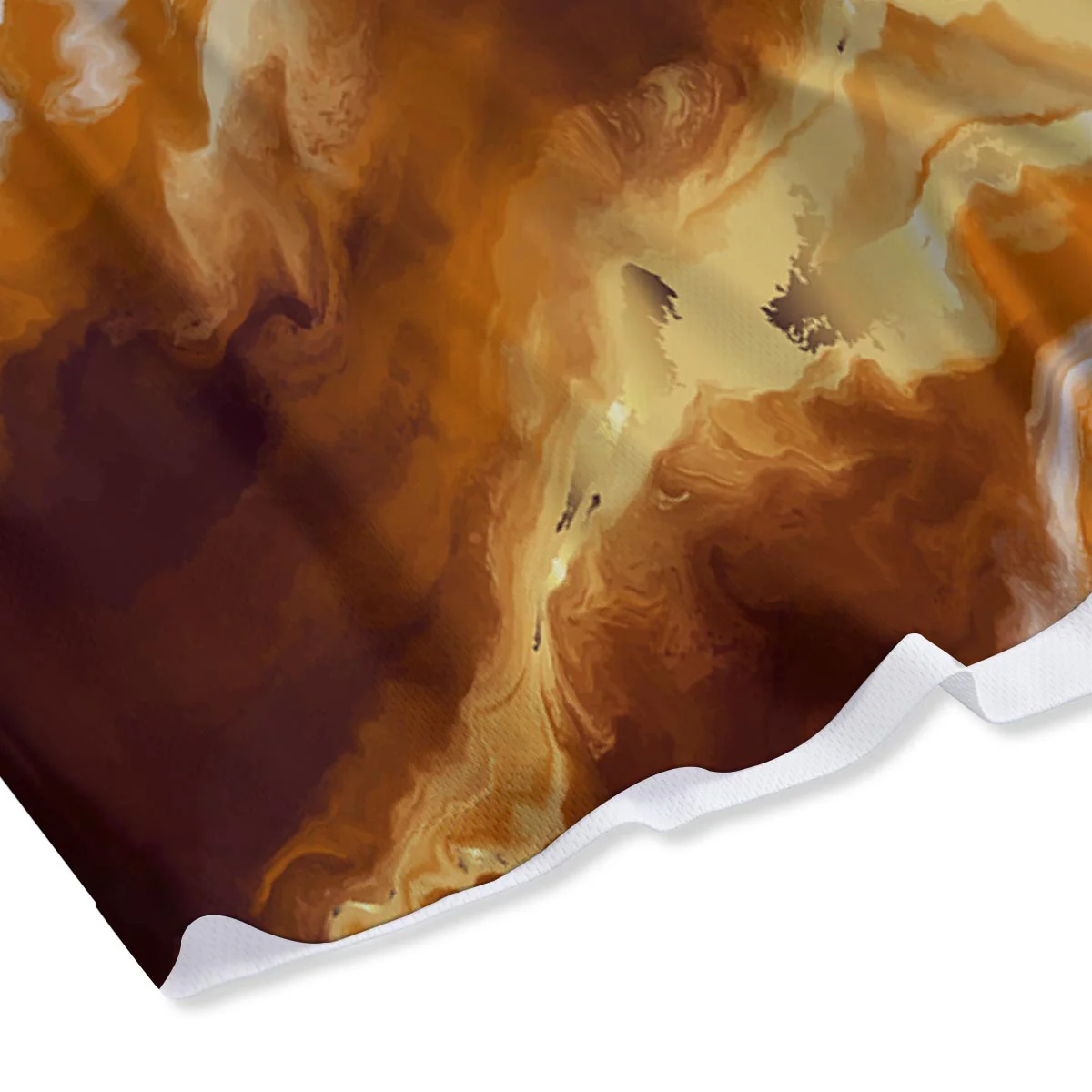 Marble Sugar Brown Print Pattern Mesh Shorts - Image 4