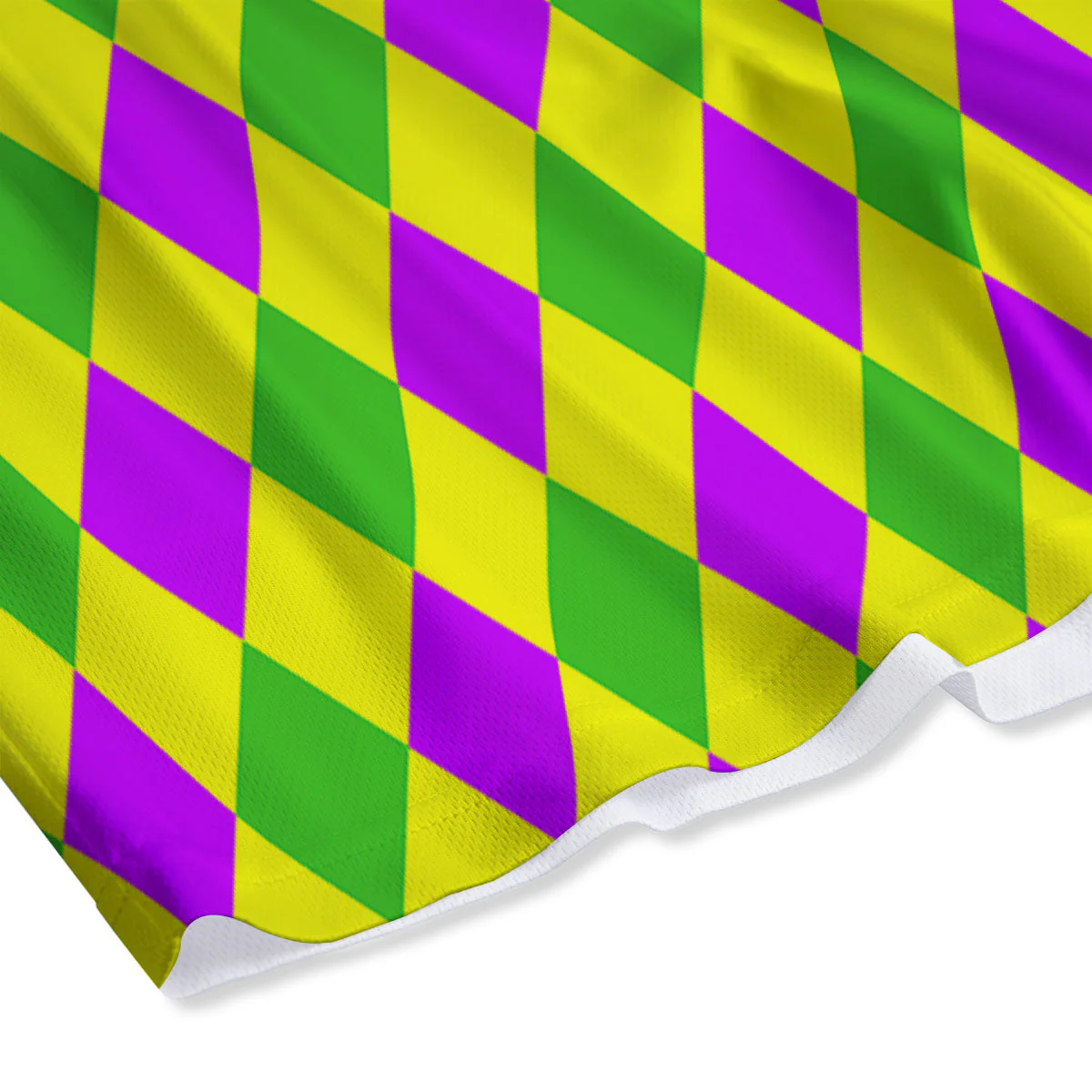 Mardi Harlequin Gras Print Pattern Mesh Shorts - Image 4