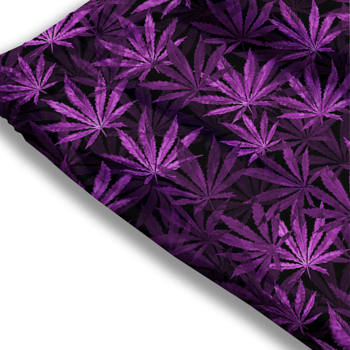 Marijuana Leaf Purple Print Pattern Mesh Shorts - Image 3