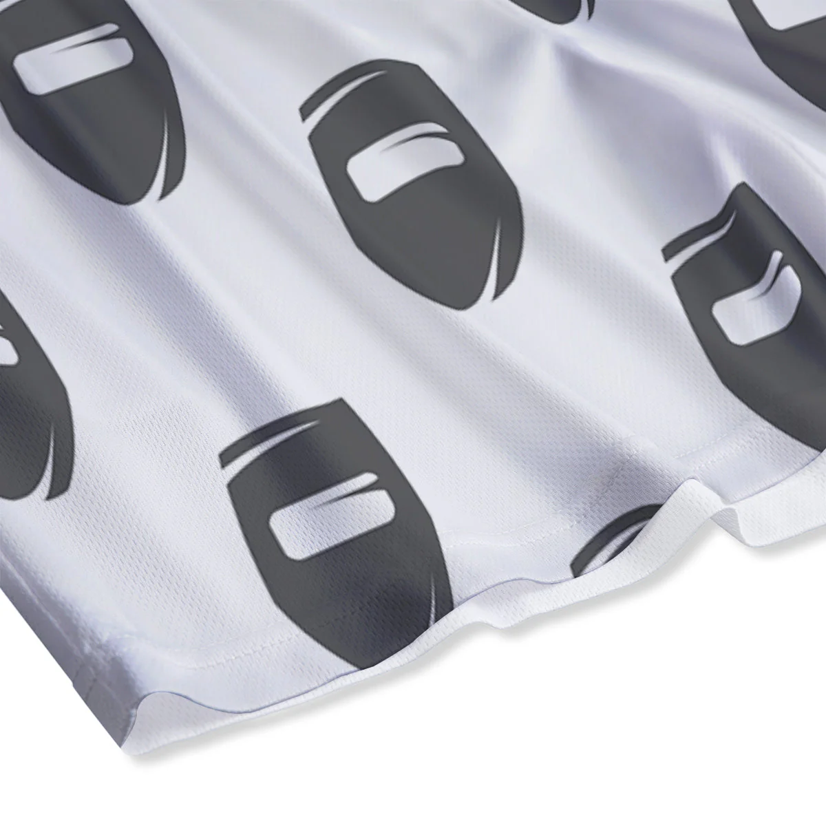Mask Welding Print Pattern Mesh Shorts - Image 4