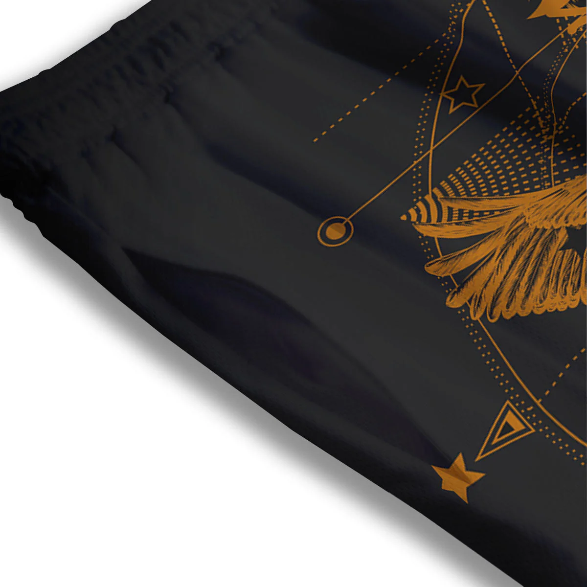 Masonic Eye Raven Print Mesh Shorts - Image 3