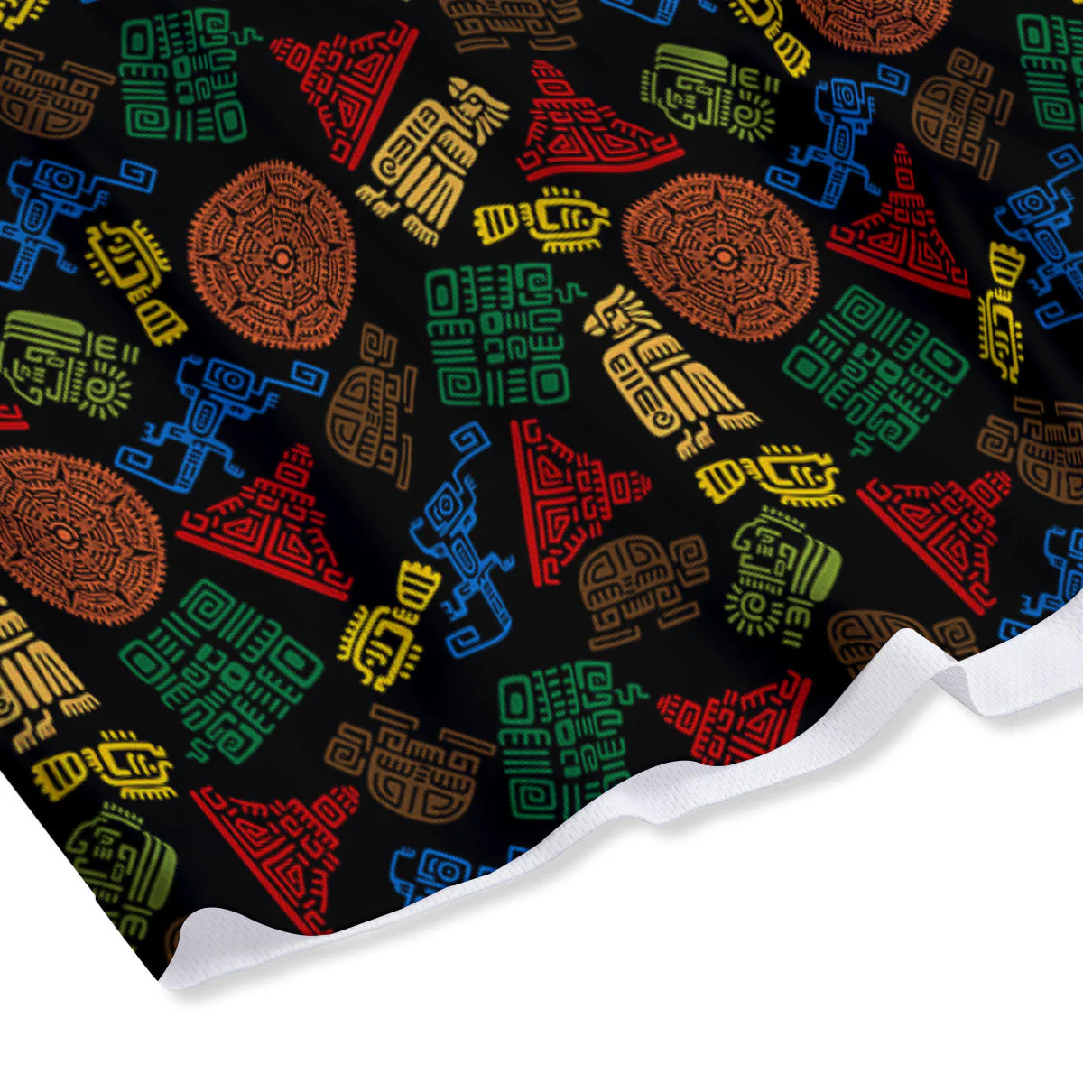 Maya Colorful Print Pattern Mesh Shorts - Image 4