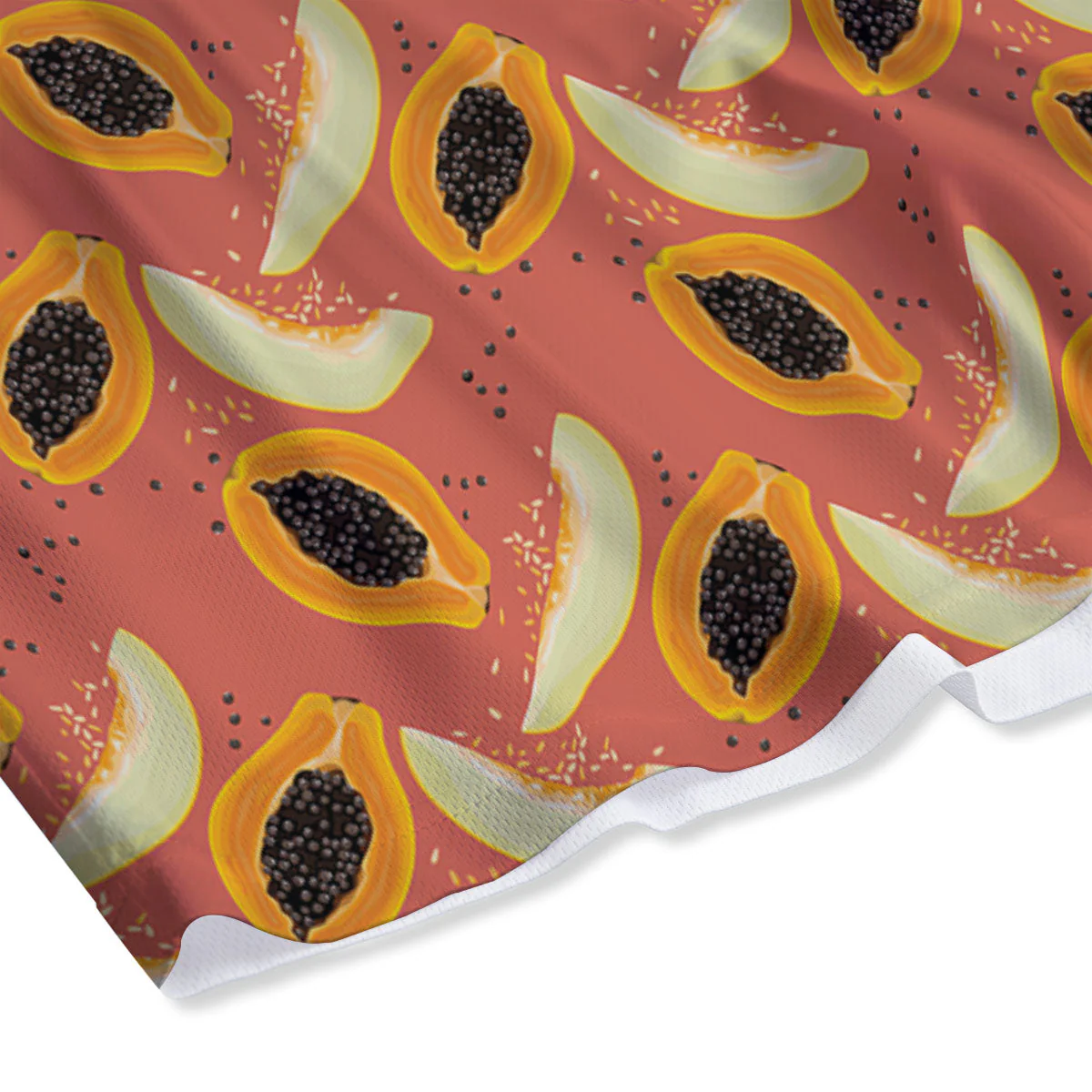 Melon And Papaya Print Pattern Mesh Shorts - Image 4