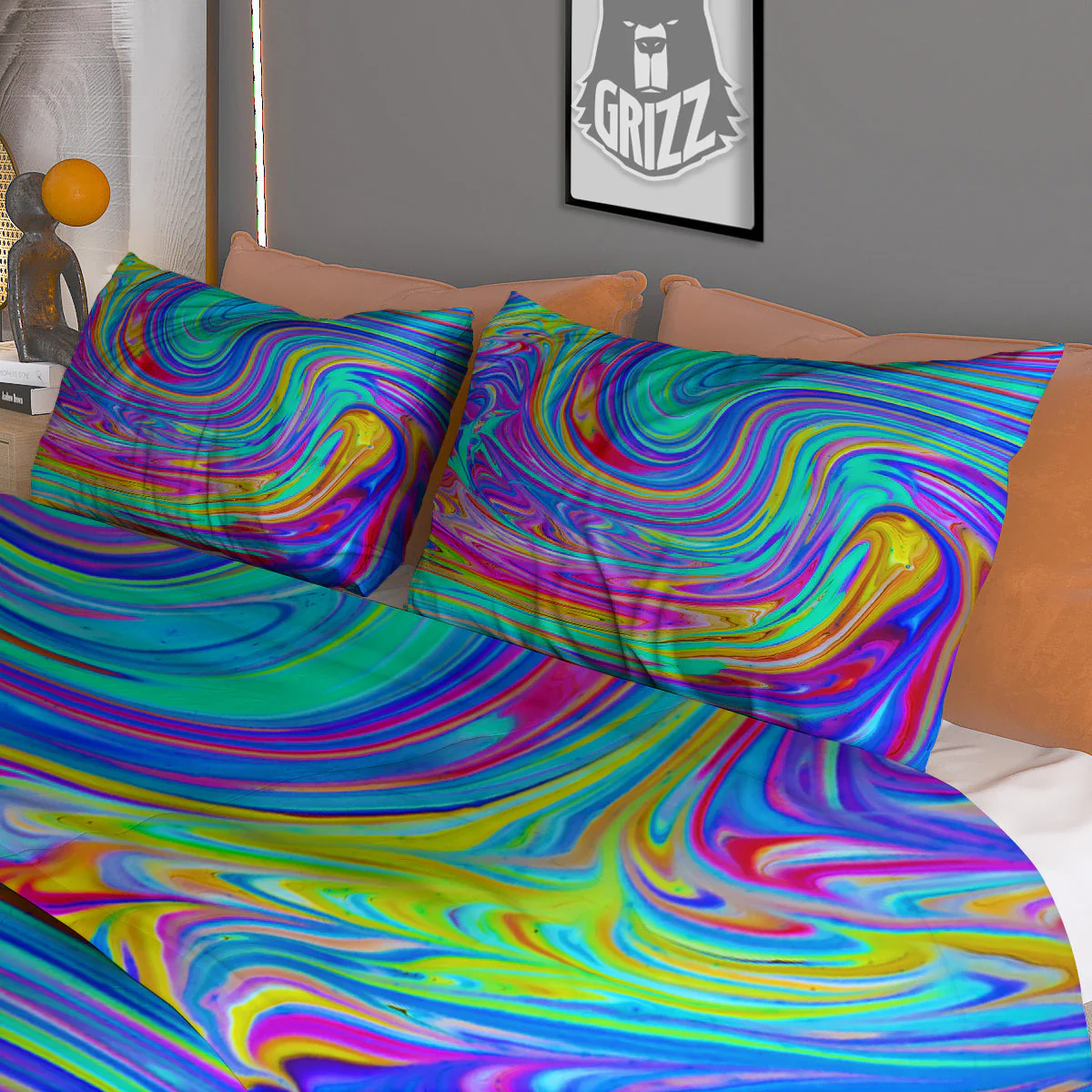 Melt Acid Colorful Print Duvet Cover Bedding Set - Image 3