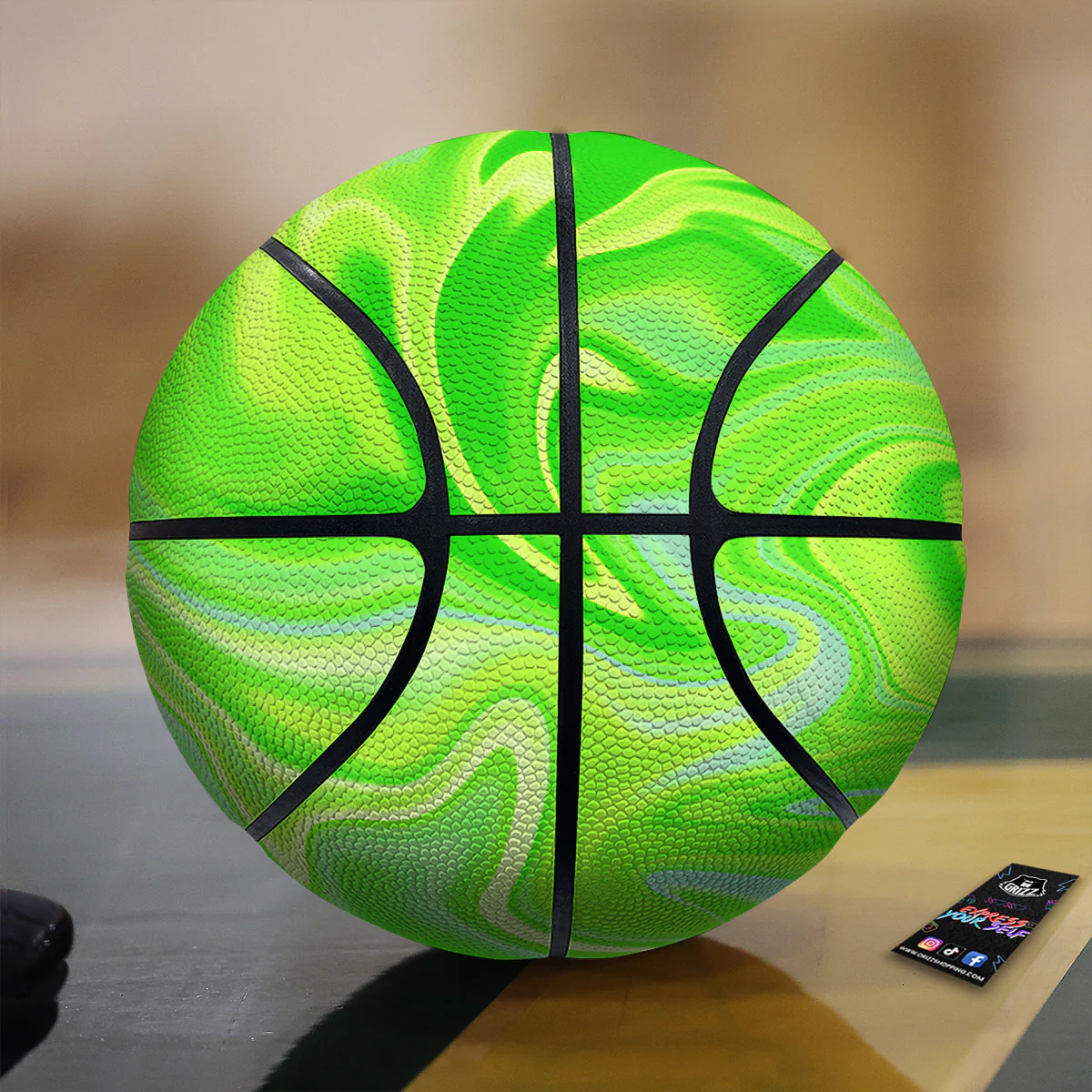 Melt Acid Green Print Basketball