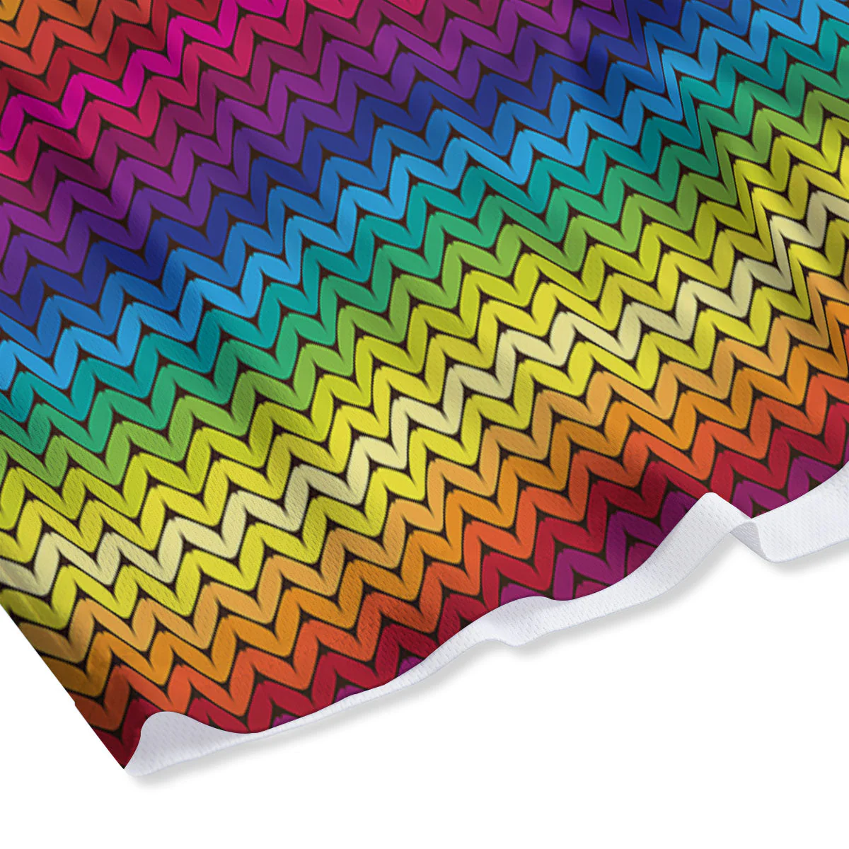 Mexican Rainbow Knitted Print Pattern Mesh Shorts - Image 4