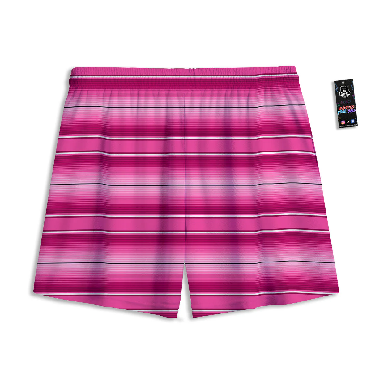 Mexican Serape Pink Print Mesh Shorts - Image 2