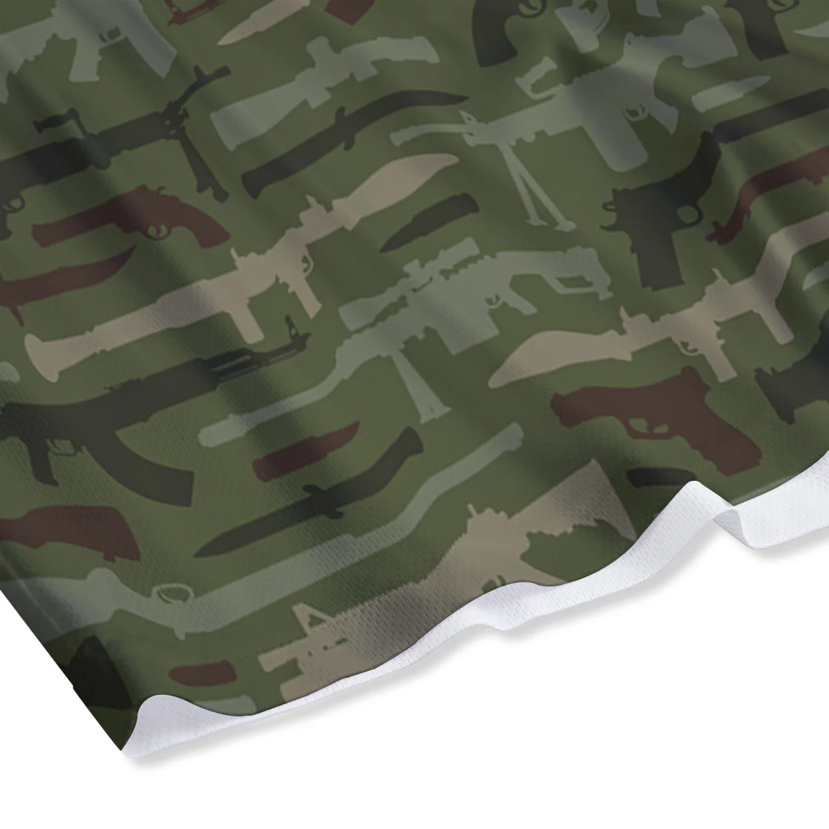 Military Gun Camo Print Mesh Shorts - Image 4