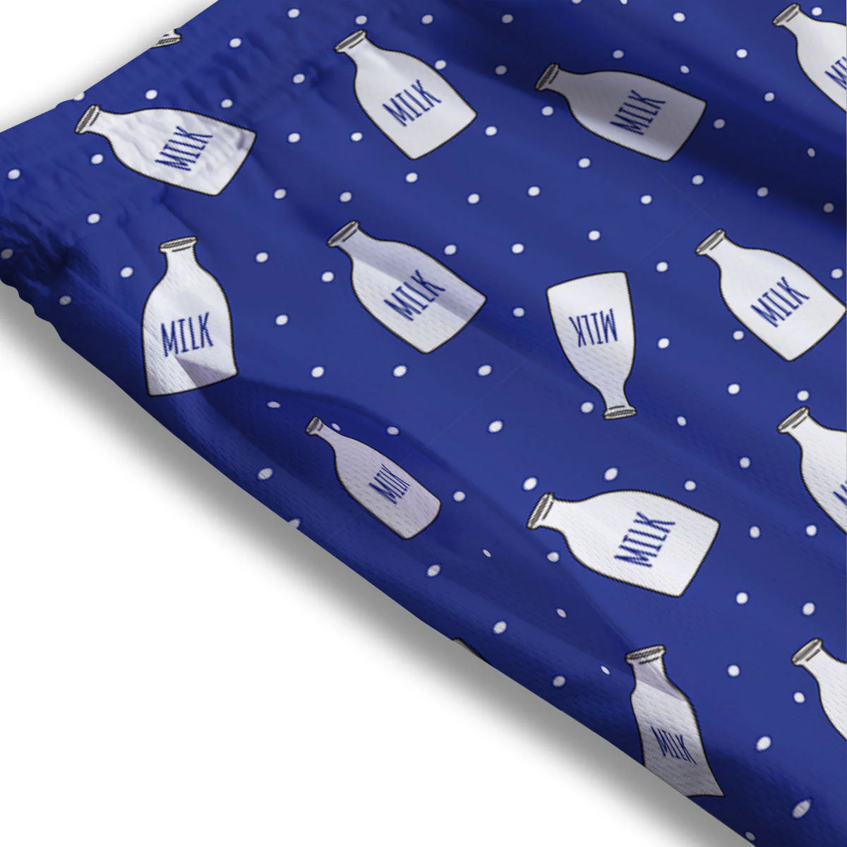 Milk Pattern Print Mesh Shorts - Image 3