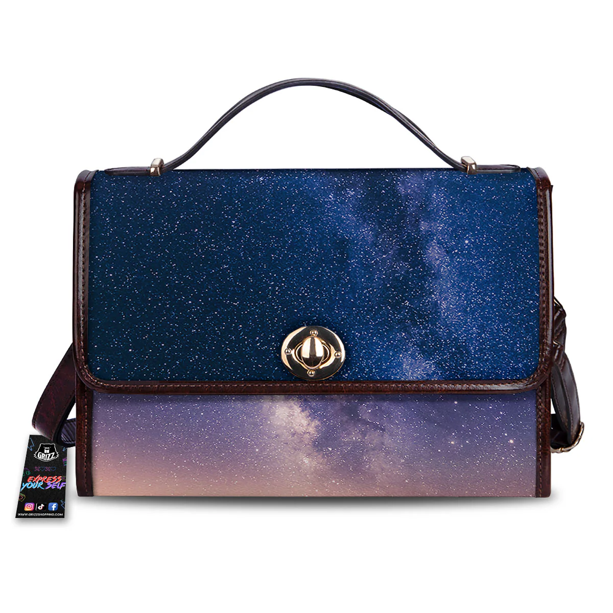 Milky Way Night Sky Print Women's Satchel Bag