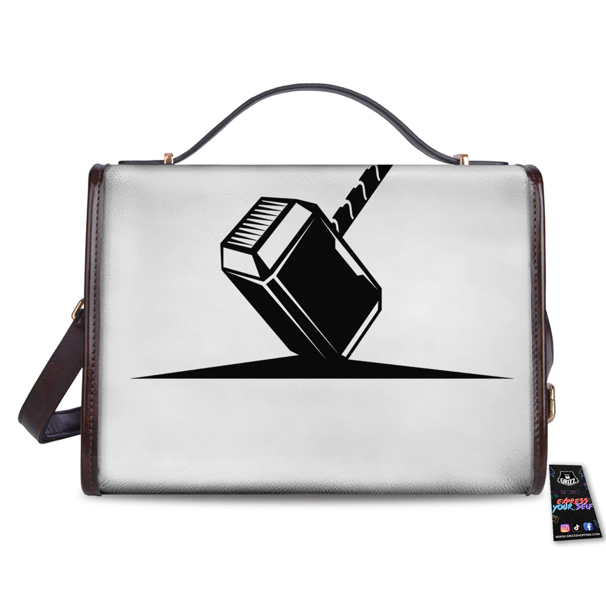 Mjolnir Hammer Of Thor Print Women's Satchel Bag - Image 2