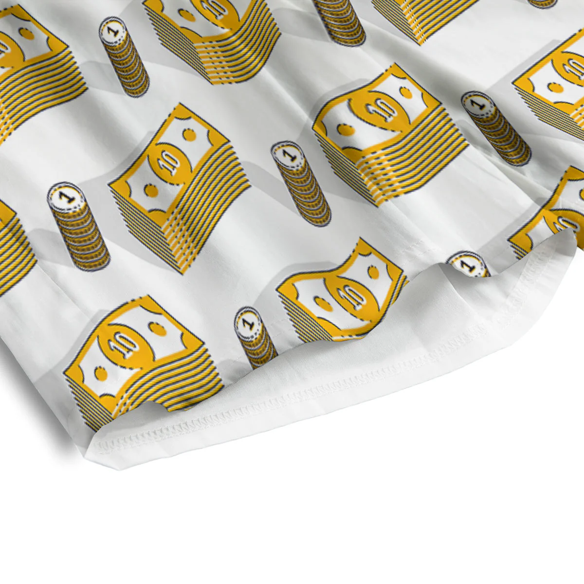 Money Cash Print Pattern Men's Athletic Shorts - Image 4