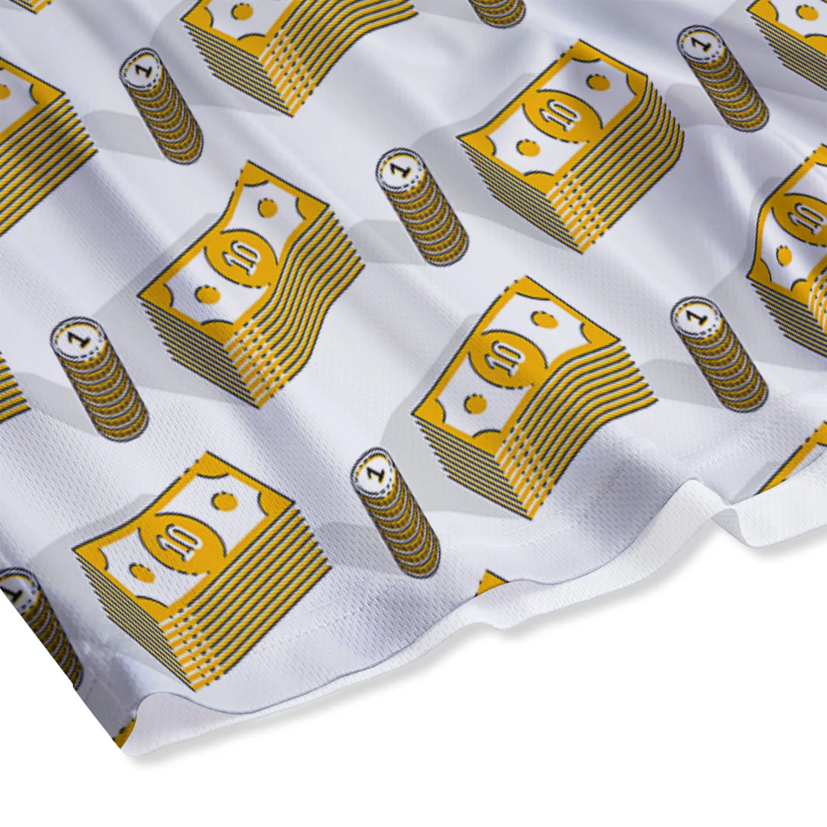 Money Cash Print Pattern Mesh Shorts - Image 4