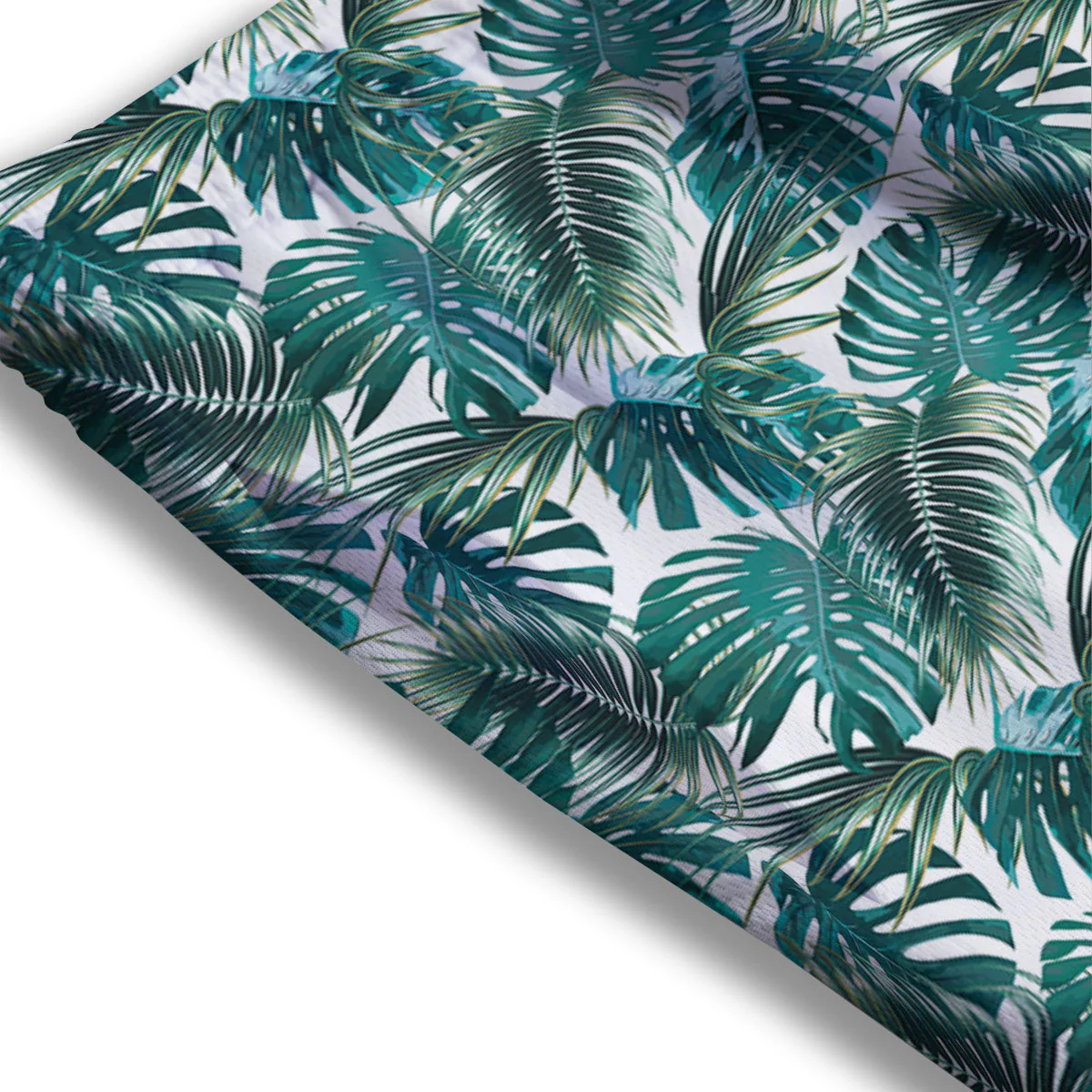 Monstera Leaves Palm Print Pattern Mesh Shorts - Image 3