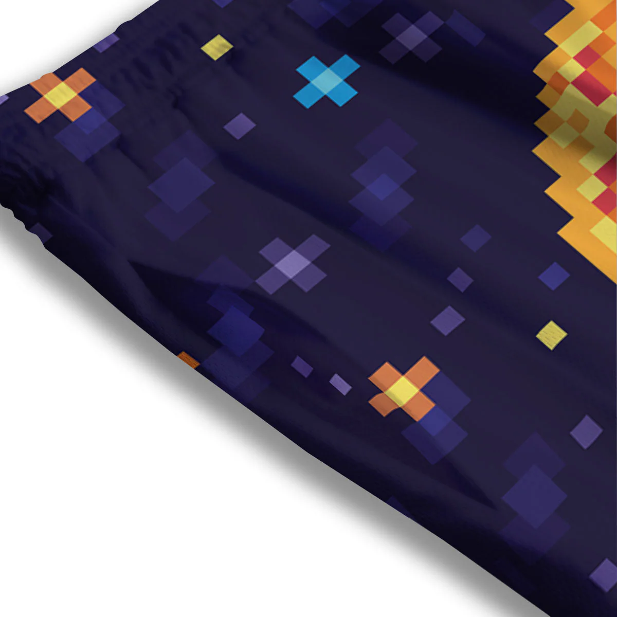 Moon 8-Bit Pixel Print Mesh Shorts - Image 3