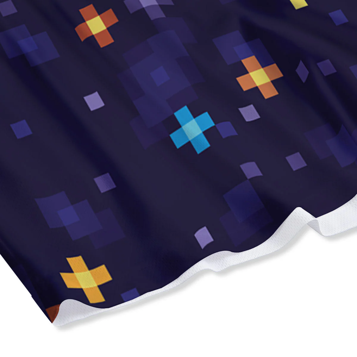 Moon 8-Bit Pixel Print Mesh Shorts - Image 4
