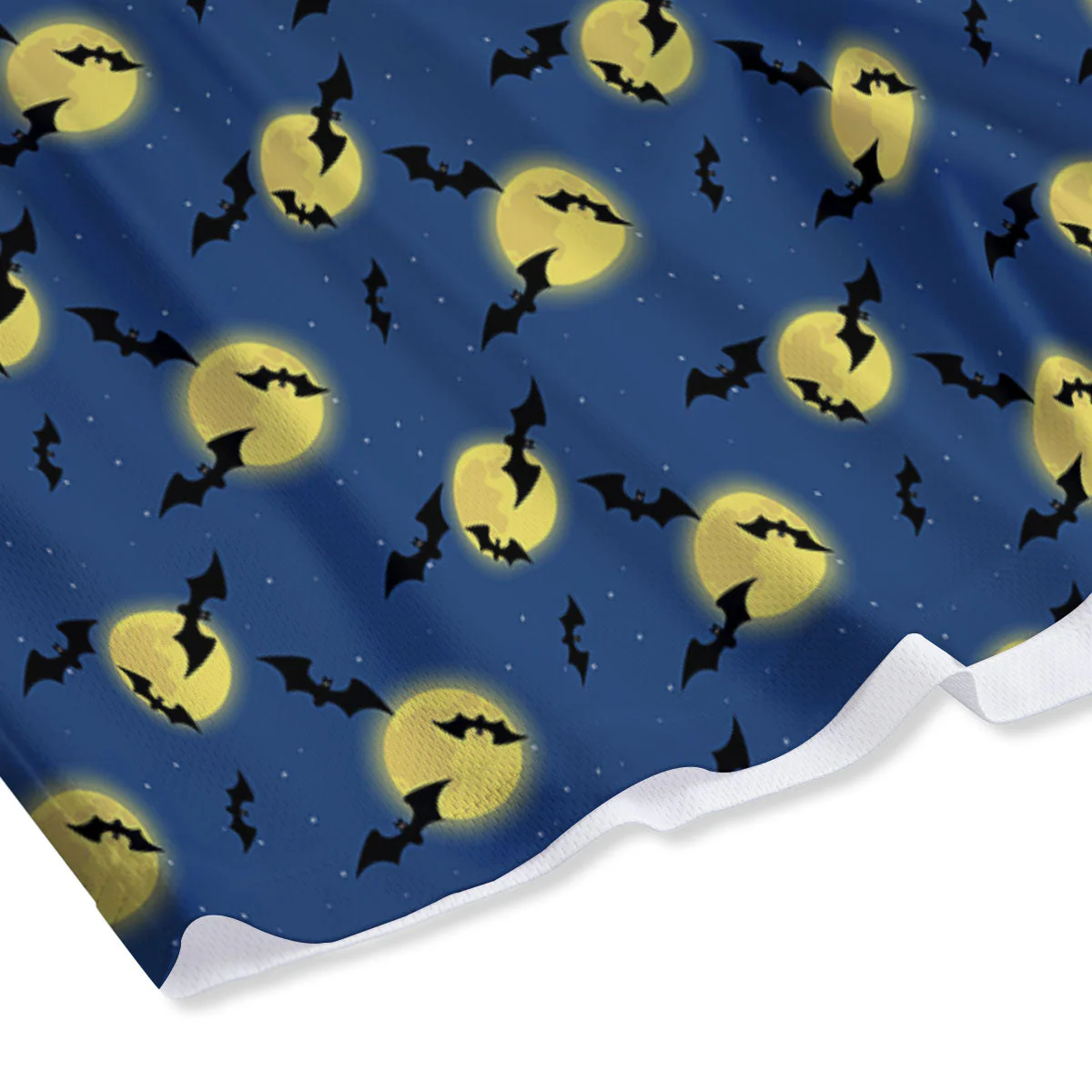 Moon And Bat Halloween Print Pattern Mesh Shorts - Image 4