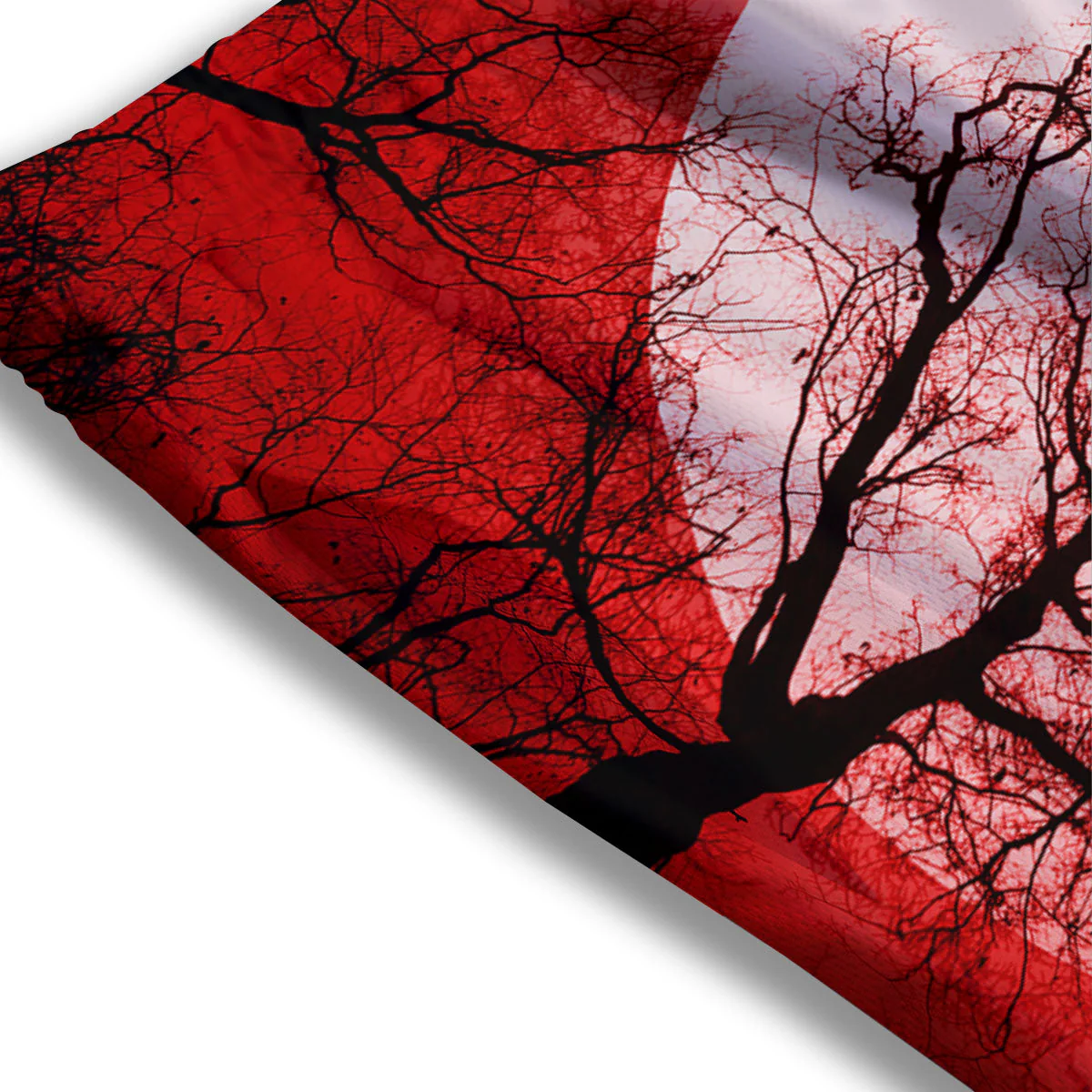 Moon And Horror Forest Print Mesh Shorts - Image 3
