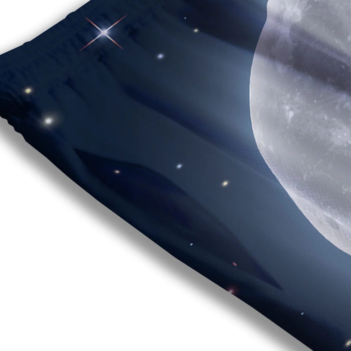 Moonlight And Night Sky Print Mesh Shorts - Image 3
