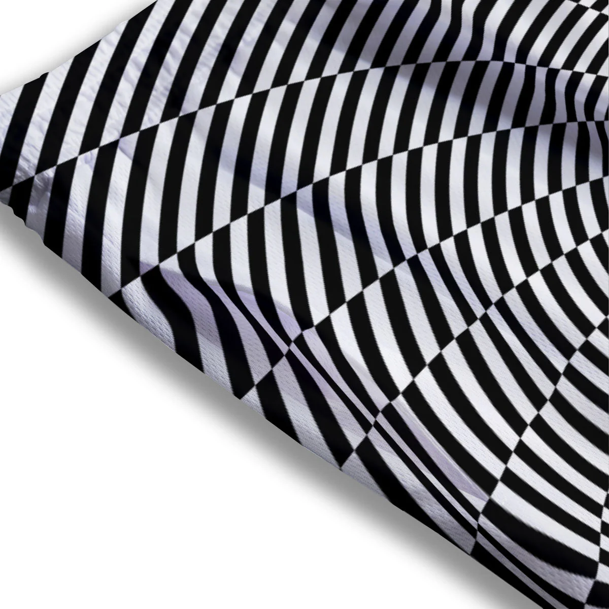Motion Spiral Illusory Print Mesh Shorts - Image 3