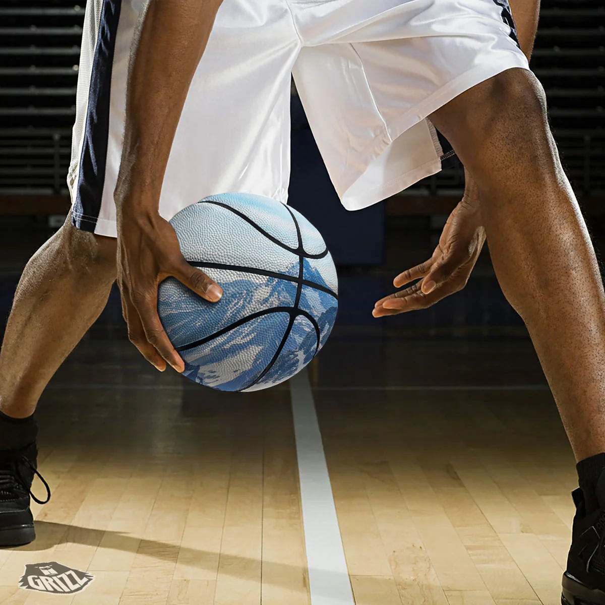 Mountain Alps Print Basketball - Image 3