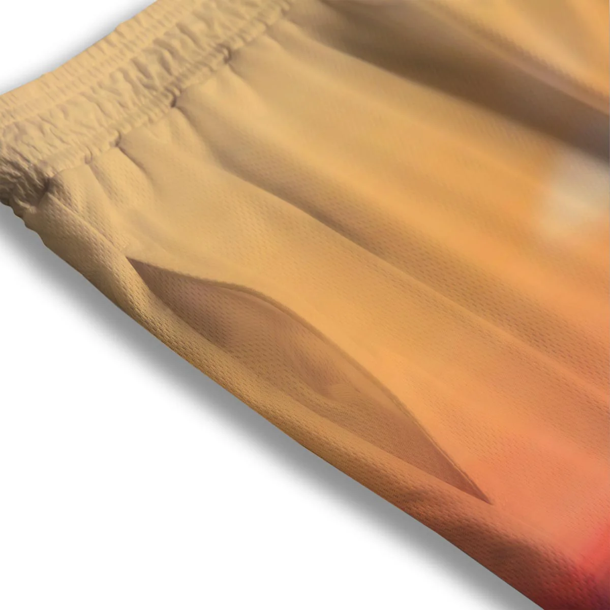 Mountain Sunrise Print Mesh Shorts - Image 3