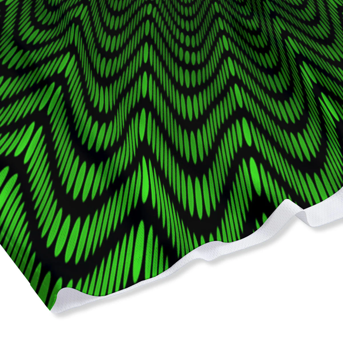 Moving Illusion Optical Green Dizzy Mesh Shorts - Image 4
