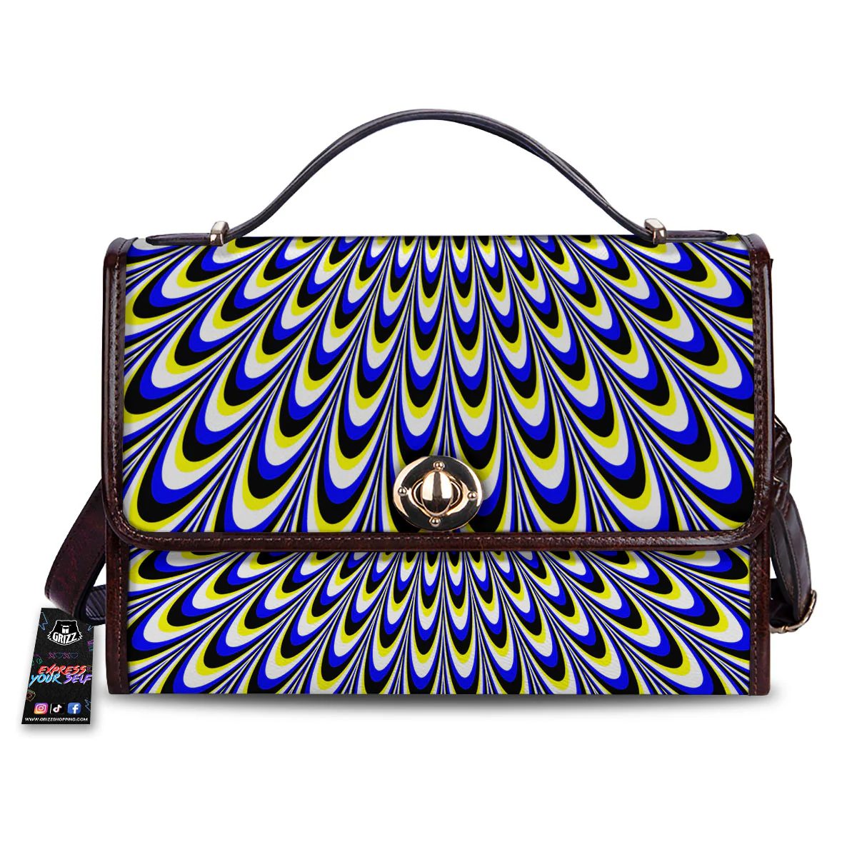 Moving Optical Blue Splashing Illusion Women's Satchel Bag