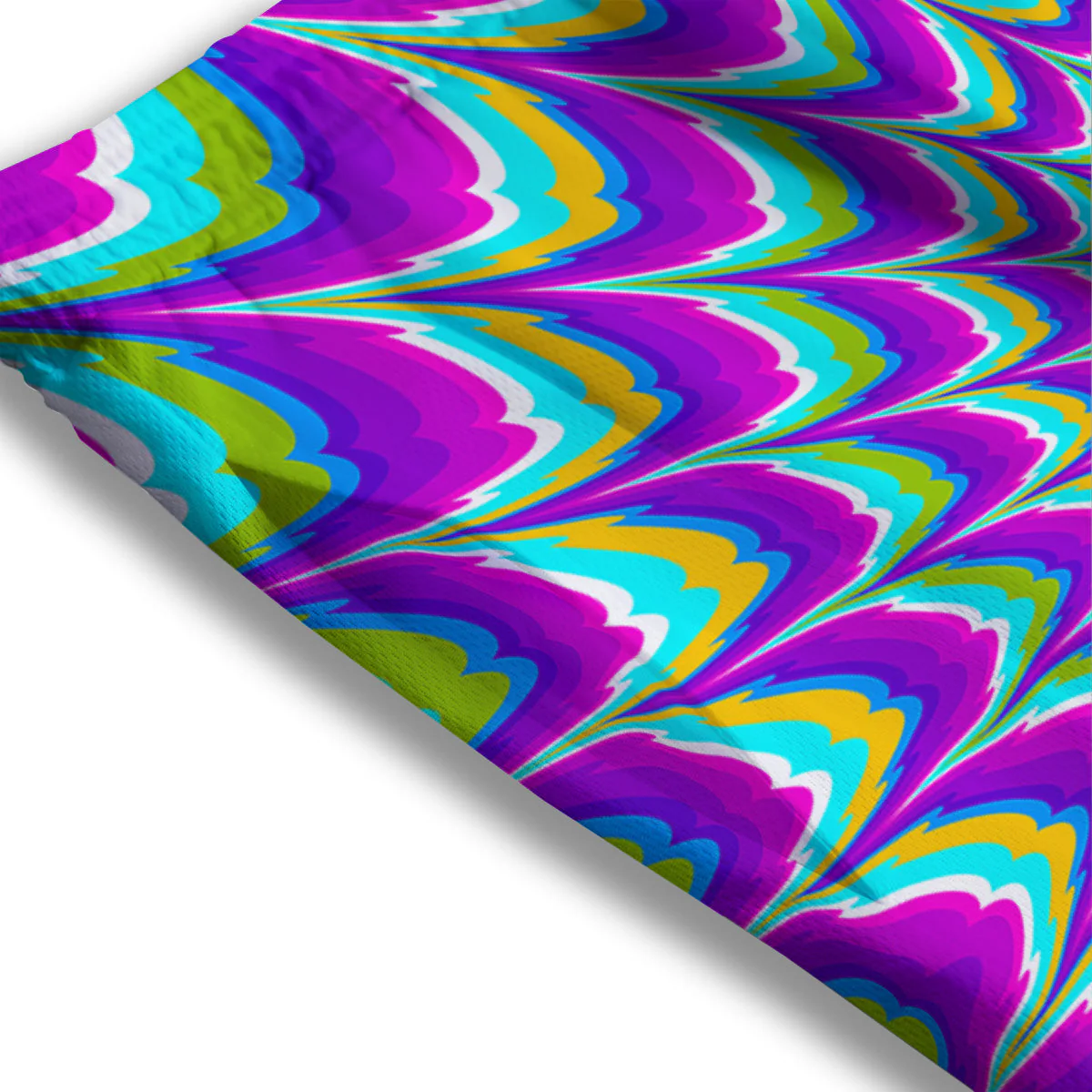 Moving Optical Illusion Purple Dizzy Mesh Shorts - Image 3