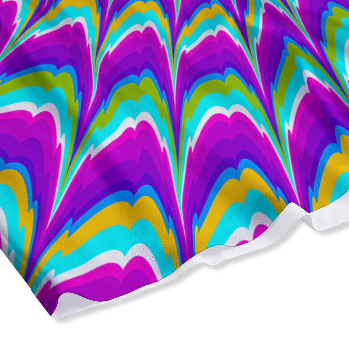 Moving Optical Illusion Purple Dizzy Mesh Shorts - Image 4
