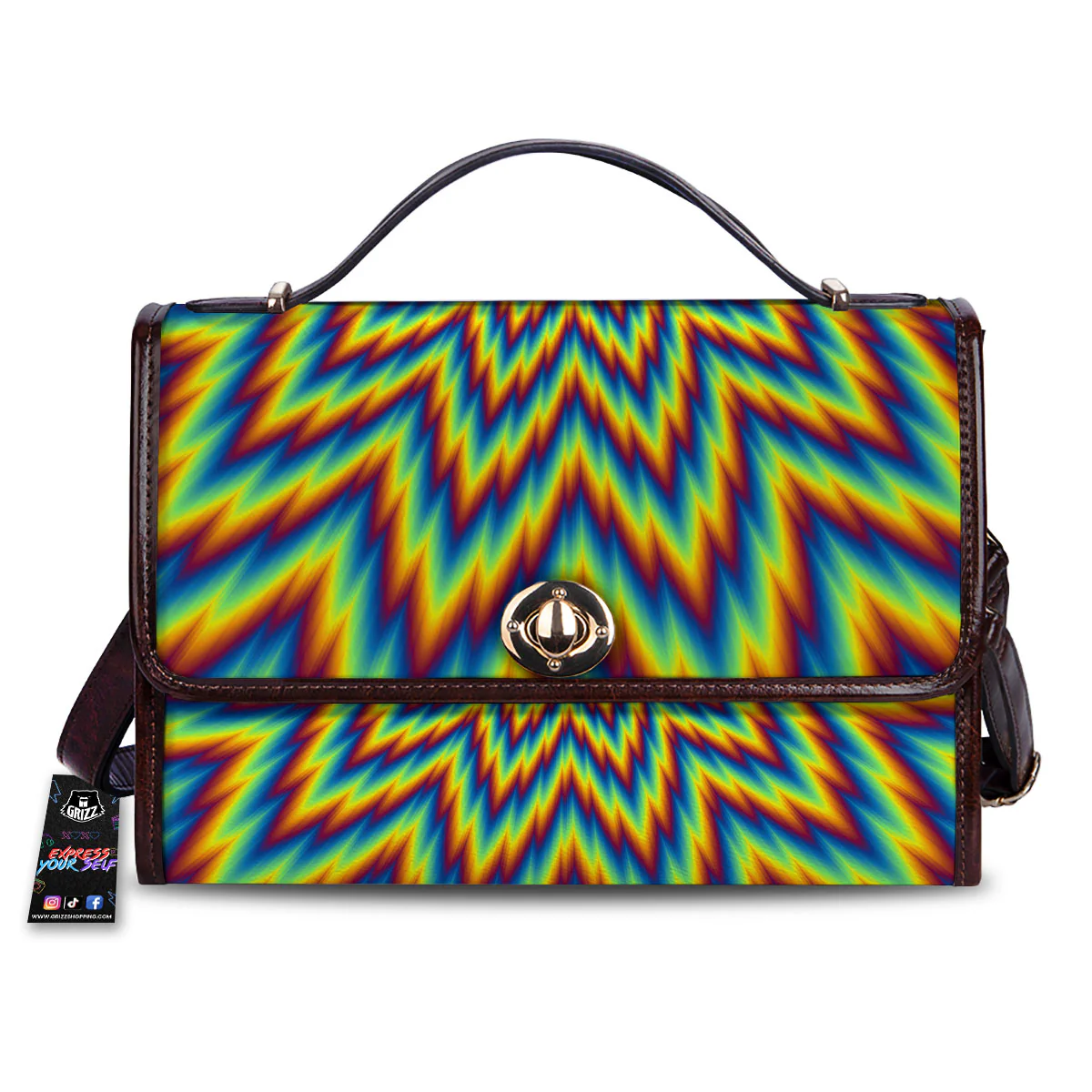Moving Optical Illusion Spiral Expansion Women's Satchel Bag